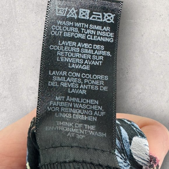 ASOS Wide Leg Floral Pants Womens Size 18 Skirted Tie Waist Boho Beach Elastic - Picture 9 of 16